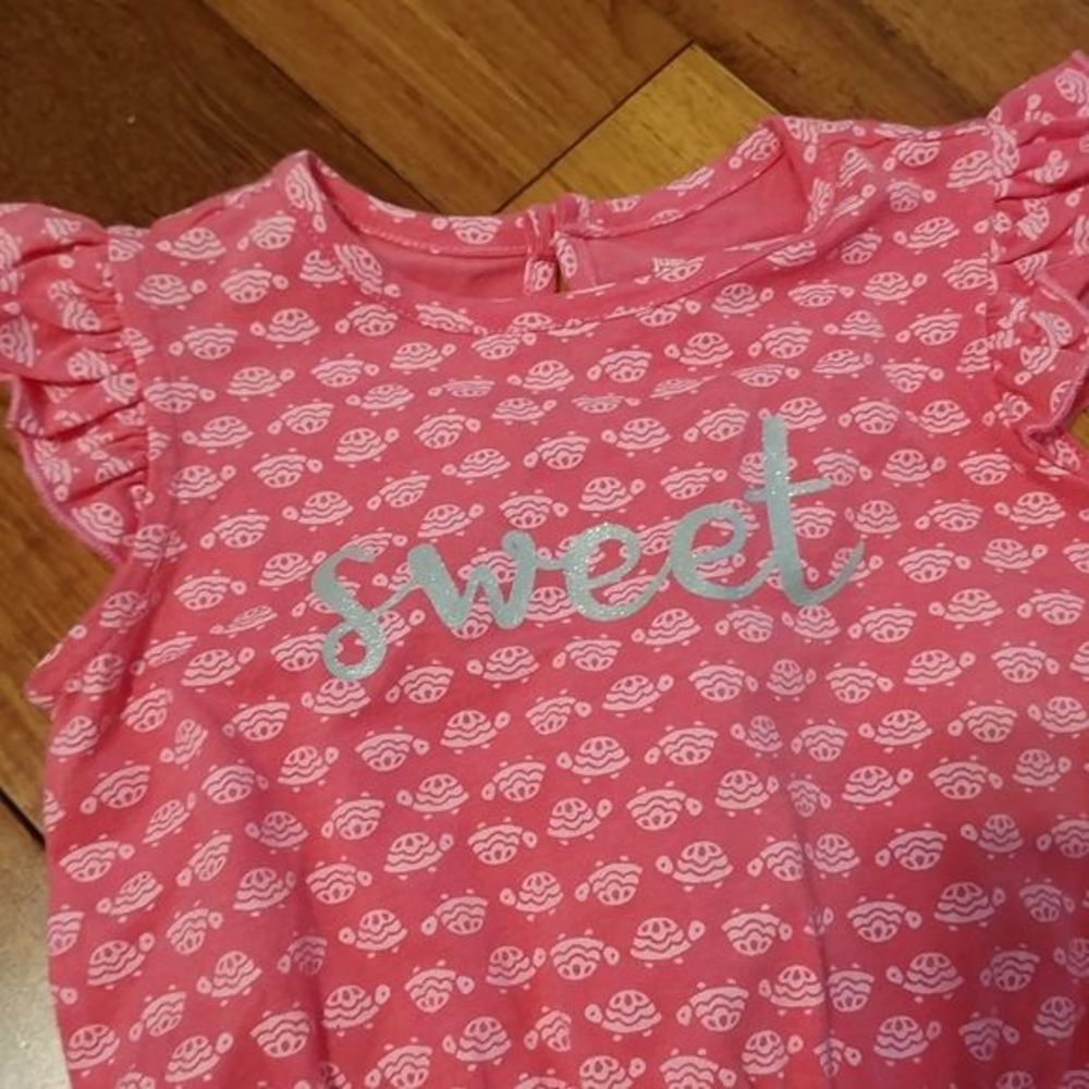 Carter's Pink Turtle Romper - Picture 2 of 4